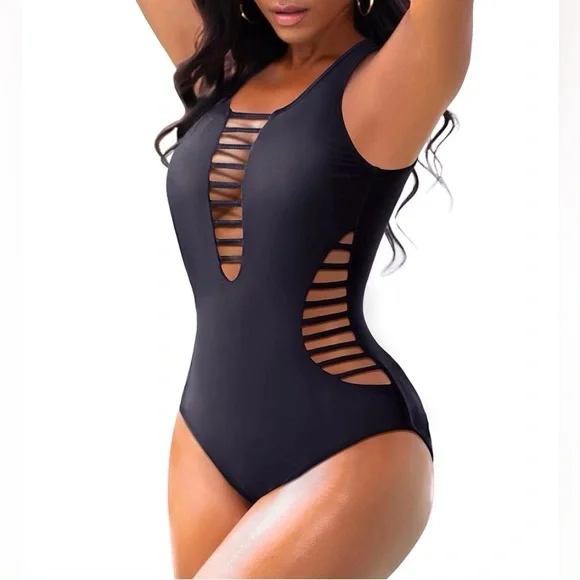 Aqua Eve Swim Aqua Eve Women Sexy One Piece Swimsuits Plunge